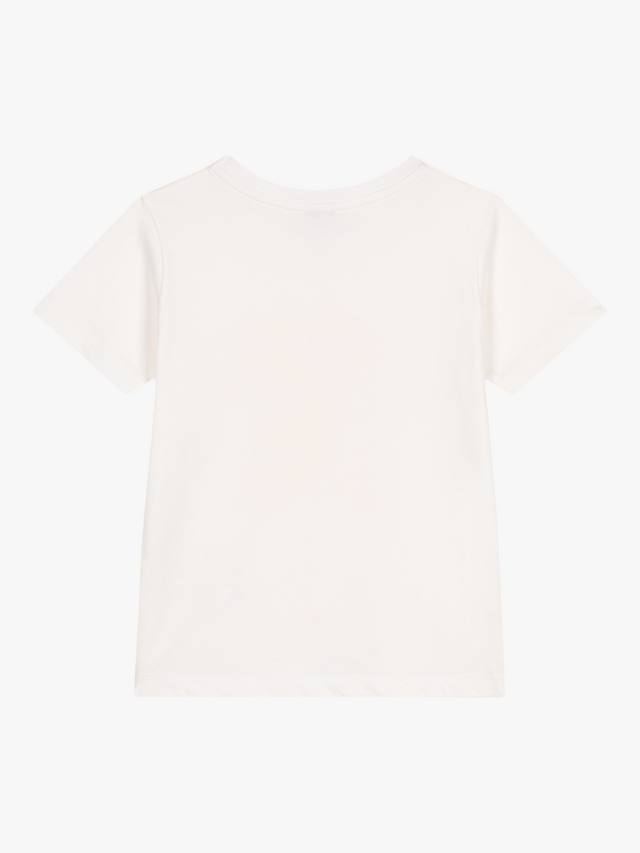 Детская хлопковая футболка с принтом Petit Bateau, Marshmallow/Orge — фото 4