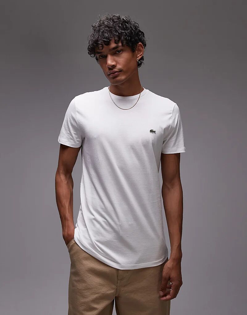

Футболка с логотипом Lacoste Pima белого цвета