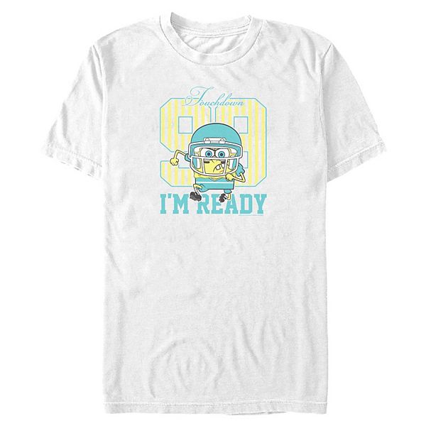 

Футболка с принтом Spongebob Squarepants Touchdown I'm Ready, размеры Big & Tall Nickelodeon