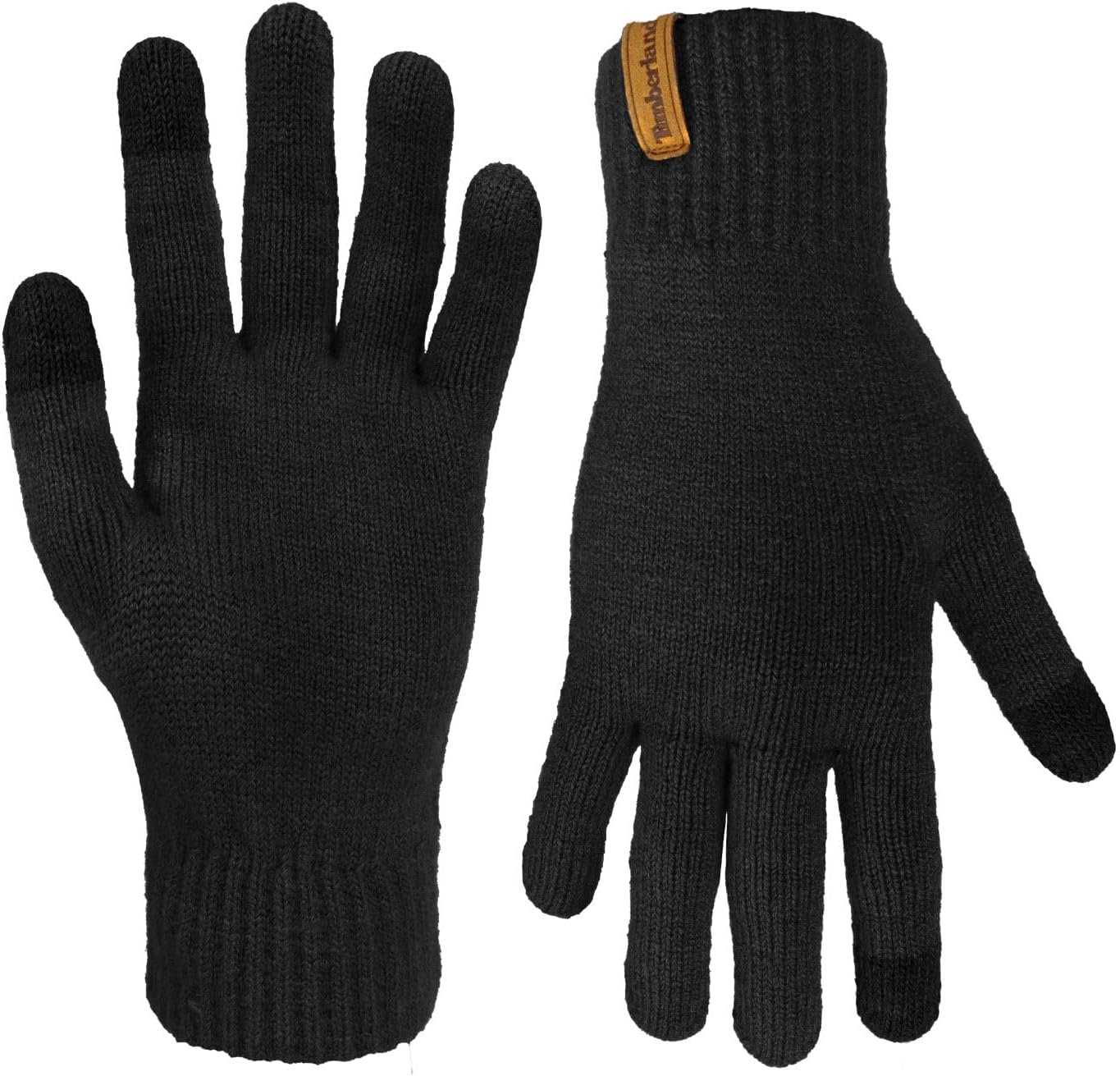 

Мужские перчатки Timberland из рубчатой ​​ткани - замшевая застежка, мягкие эластичные зимние перчатки, теплая подкладка, кончики пальцев для сенсорных экранов, Black