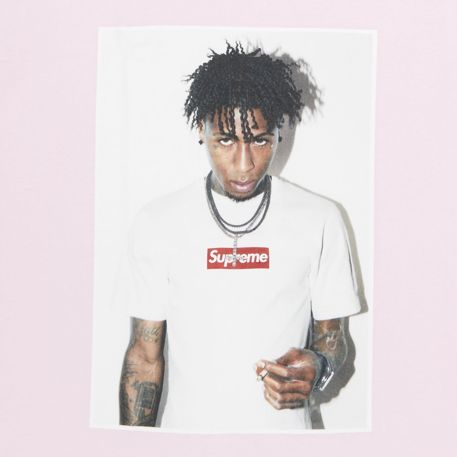Футболка Supreme NBA Youngboy, светло-розовый — фото 2