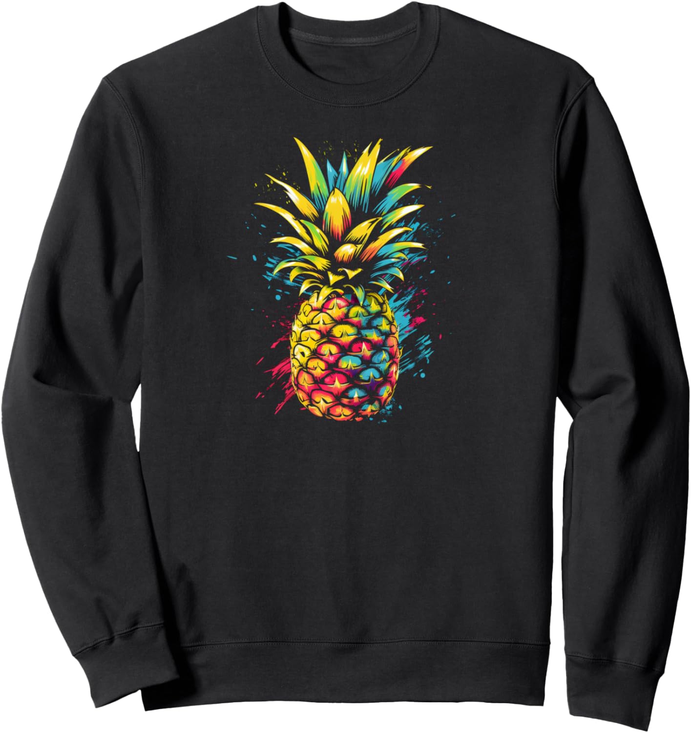 

Толстовка с тропическим рисунком ананаса Pineapple And Summmer Apparel, черный