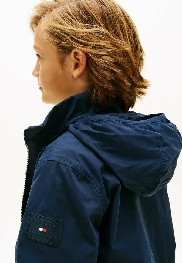 Базовая куртка-бомбер с капюшоном и застежкой-молнией Tommy Hilfiger, Dark Blue — фото 4