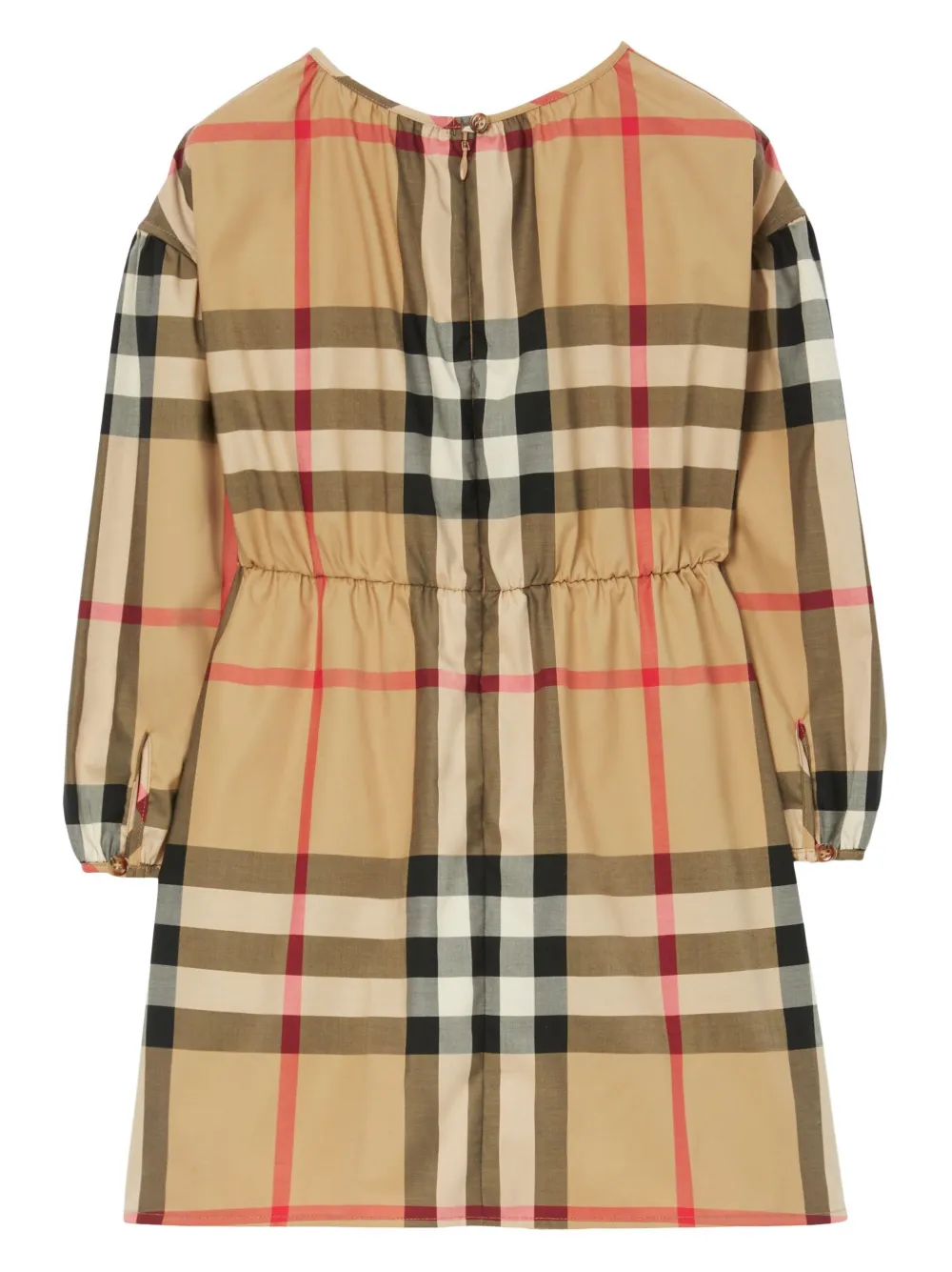 Платье в клетку Vintage Check BURBERRY KIDS, нейтральный — фото 2
