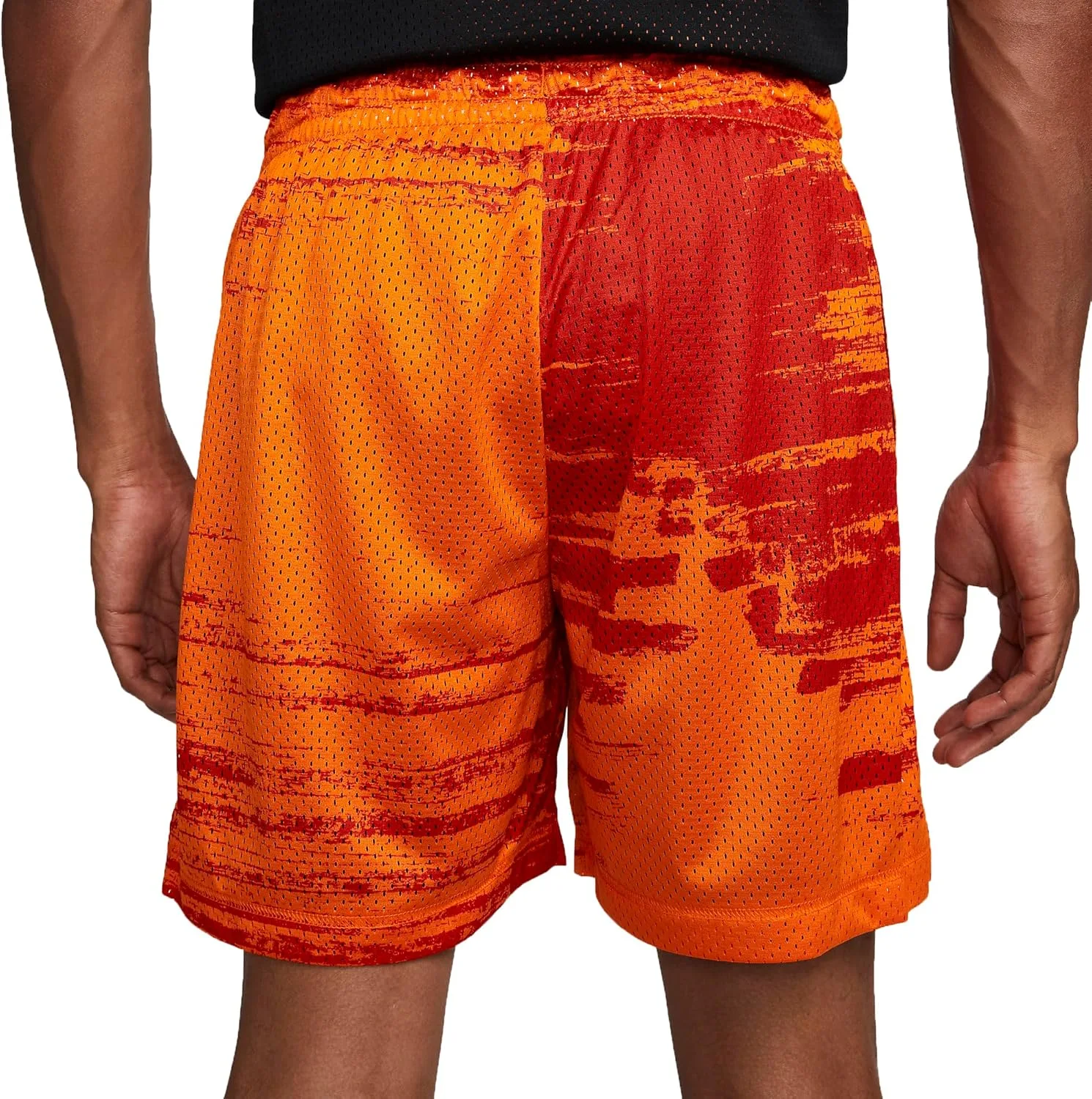 Nike Standard Issue мужские баскетбольные шорты из сетки Magma Orange/Black — фото 3