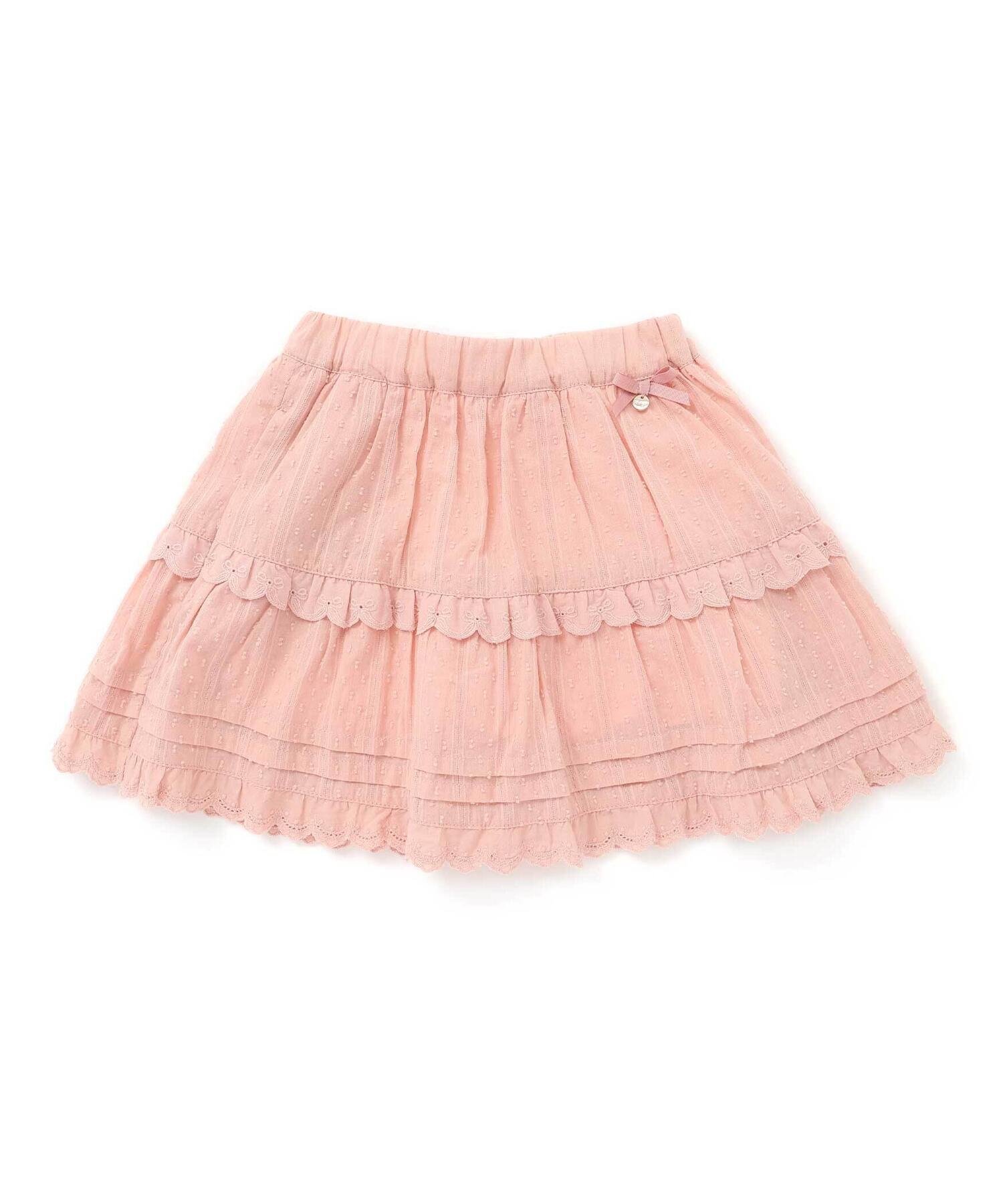 Подходящая юбка в клетку «клубника» с кружевом (90-130 см) SLAP SLIP, Pink — фото 4