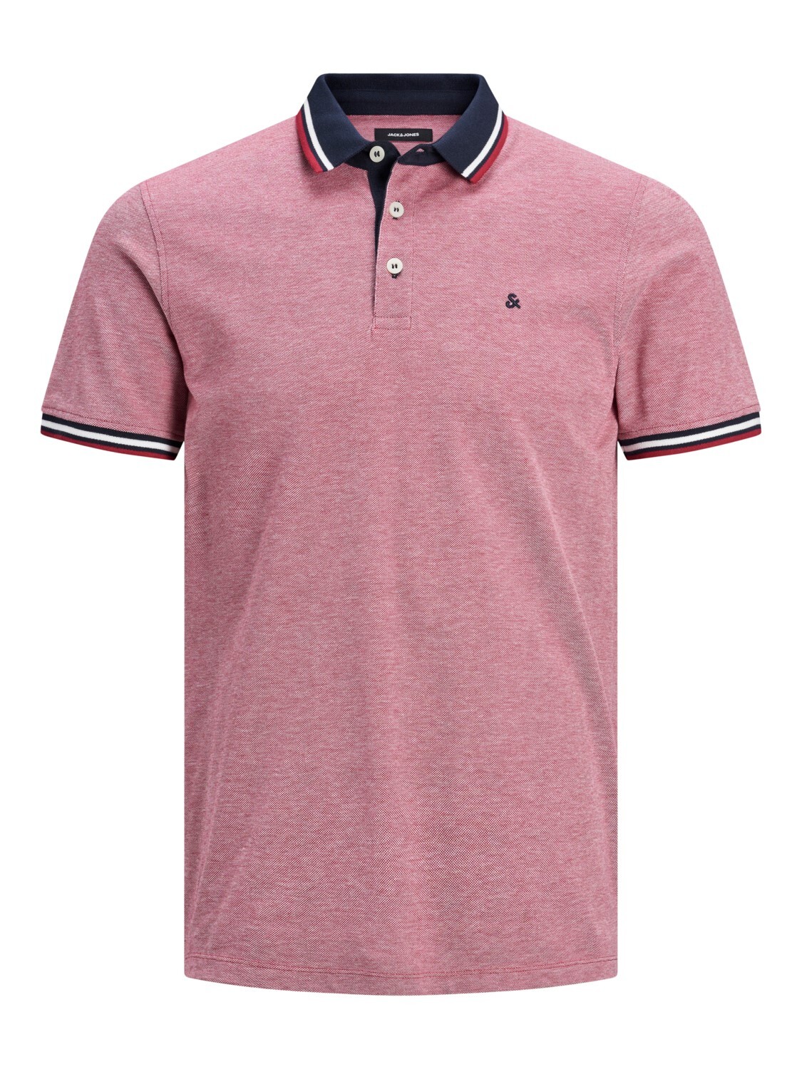

Поло Jack & Jones Polo Shirt JJEPAULOS Sommer Hemd Kragen Pique Cotton, красный