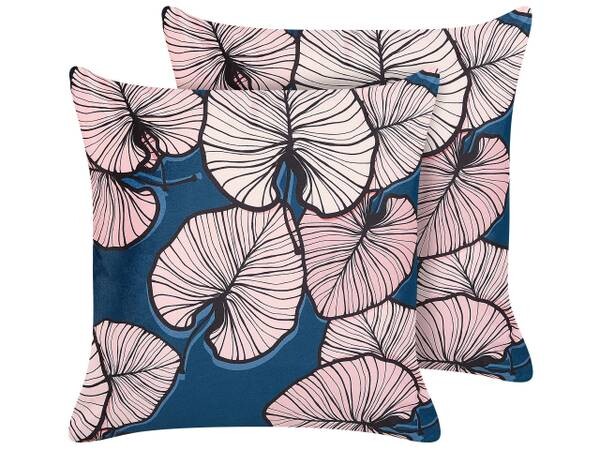 

Подушка Beliani 2 шт CHRYSANTHEMUM, 45x45x45 см цвет blau/pink
