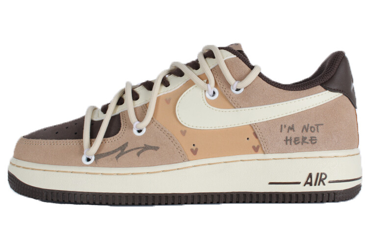 

Кроссовки Nike Air Force 1 Skateboarding Shoes Men Low-top White/Brown, коричневый