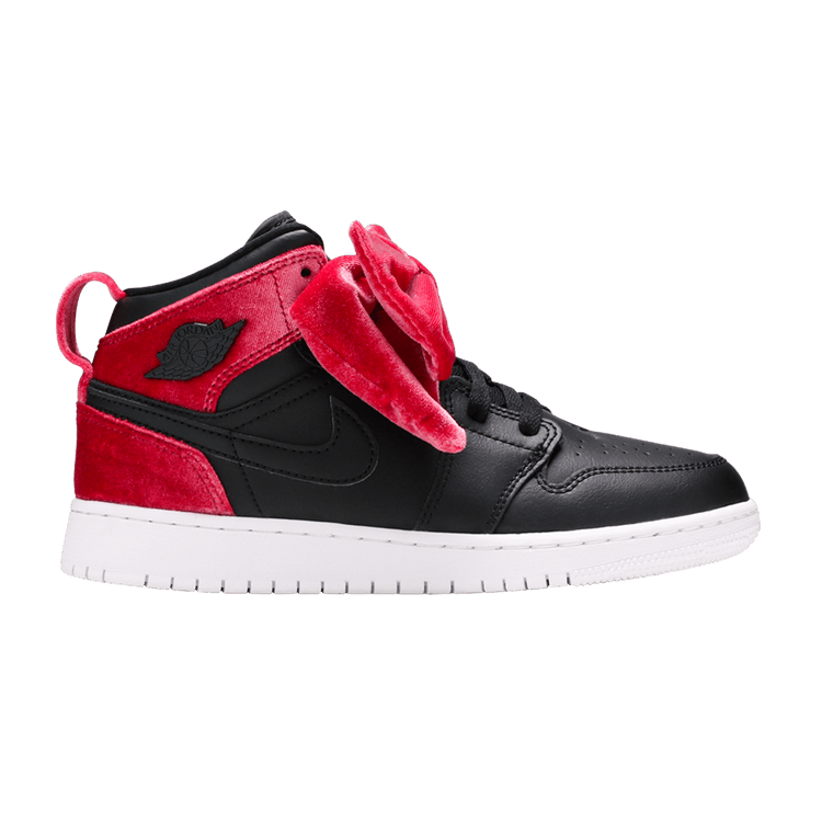 

Кроссовки Air Jordan Air Jordan 1 Mid Bow XLD GS 'Noble Red', черный