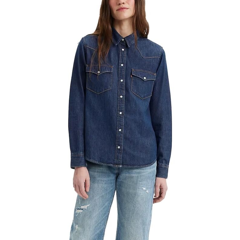 Рубашка женская темно-синяя Levi’S — фото 2