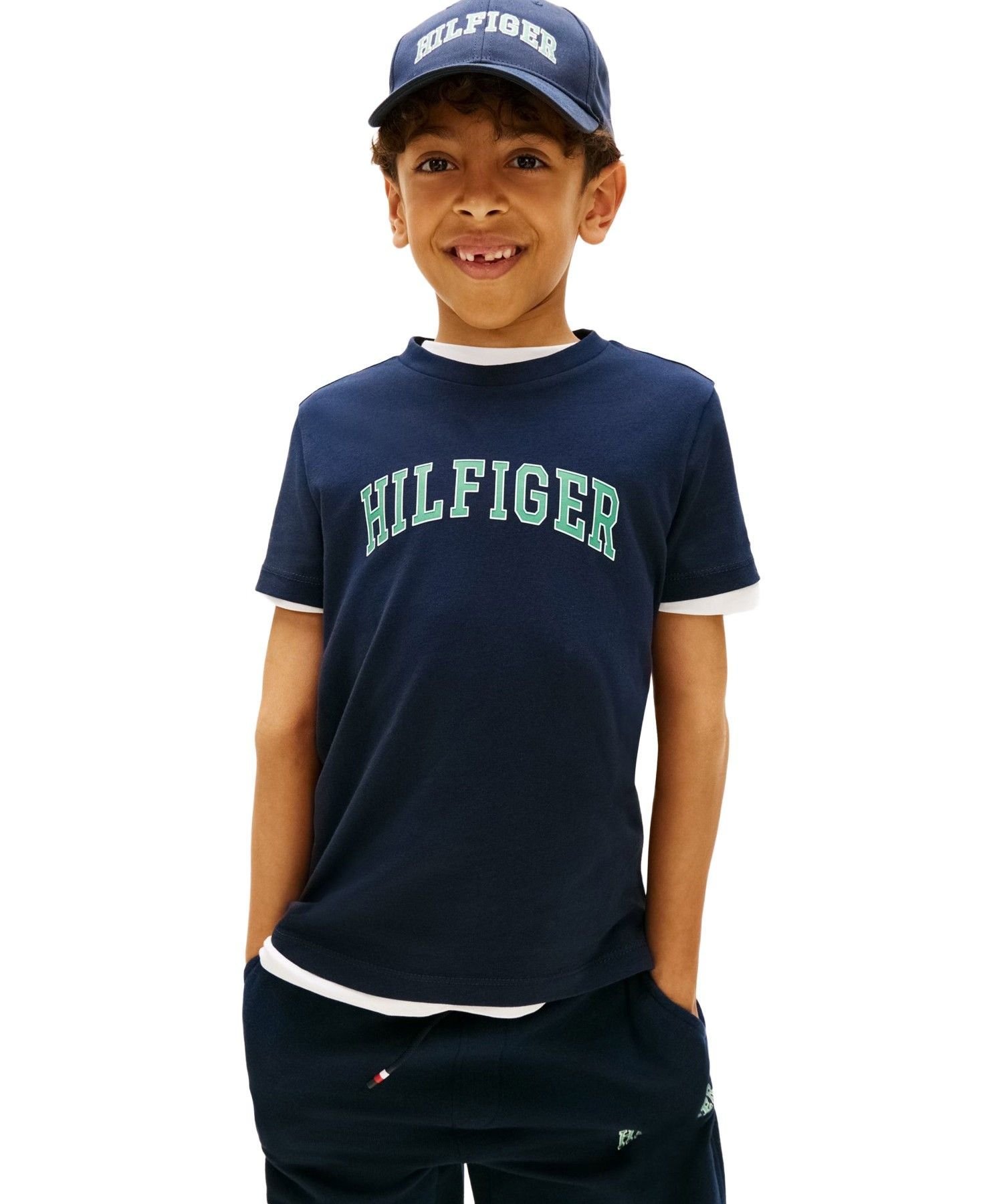 Детская футболка Hilfiger Varsity 26SS TOMMY HILFIGER, Navy C1G