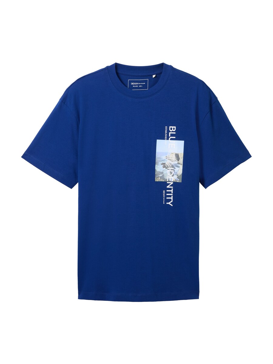

Рубашка TOM TAILOR DENIM, цвет Ultramarine blue/Light blue