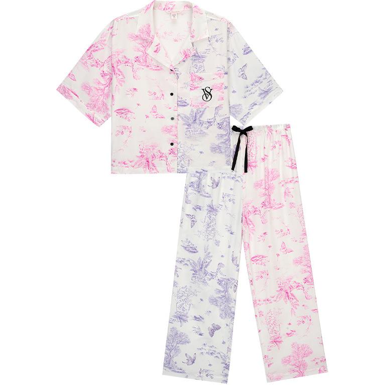 

Victoria's Secret Пижамный комплект Women's Pink Purple Multicolor Print