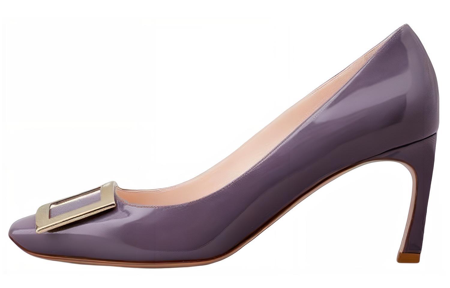Roger Vivier Туфли Trompette Slim Heel на высоком каблуке 7 см, женские, фиолетовые