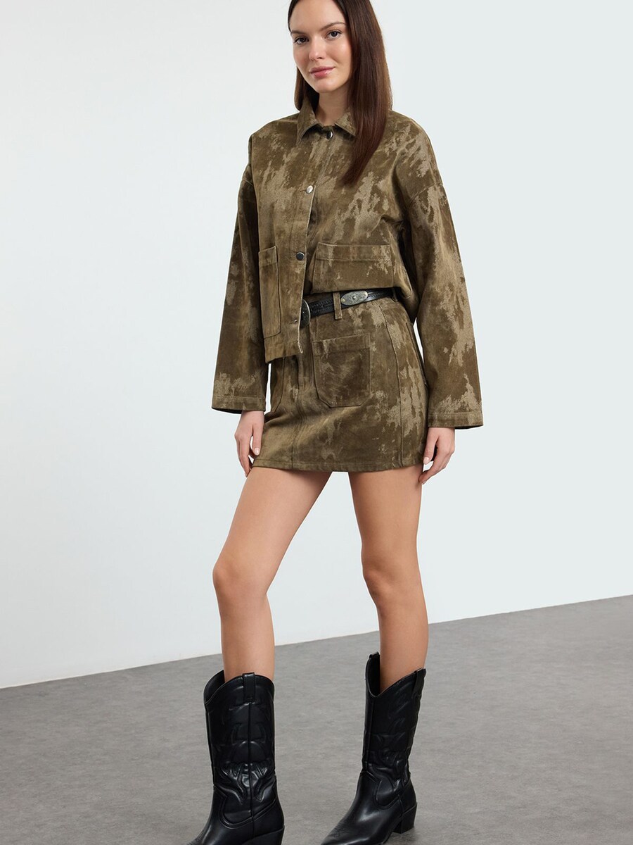 

Мини юбка Trendyol, Khaki/Olive