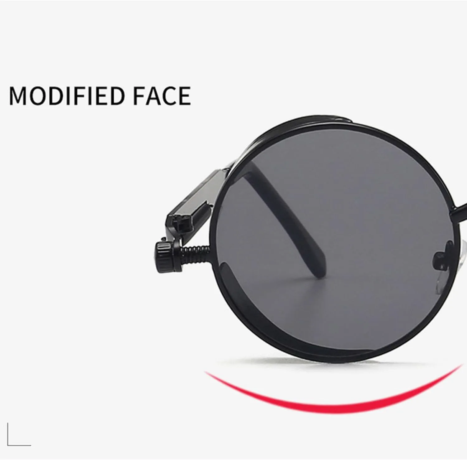 

Солнцезащитные очки с защитой от УФ-излучения UV400 | Стиль стимпанк | Для женщин и мужчин | Для занятий спортом на открытом воздухе и вождения DSVIGF, Silver-black