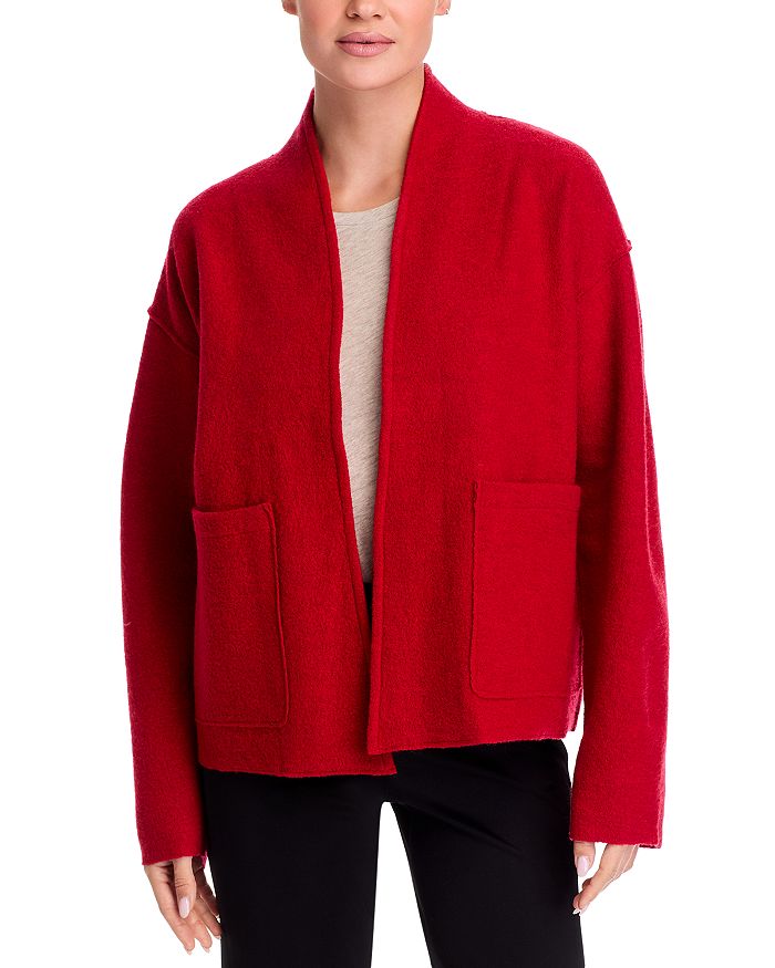 

Куртка с высоким воротником и карманами Eileen Fisher, красный
