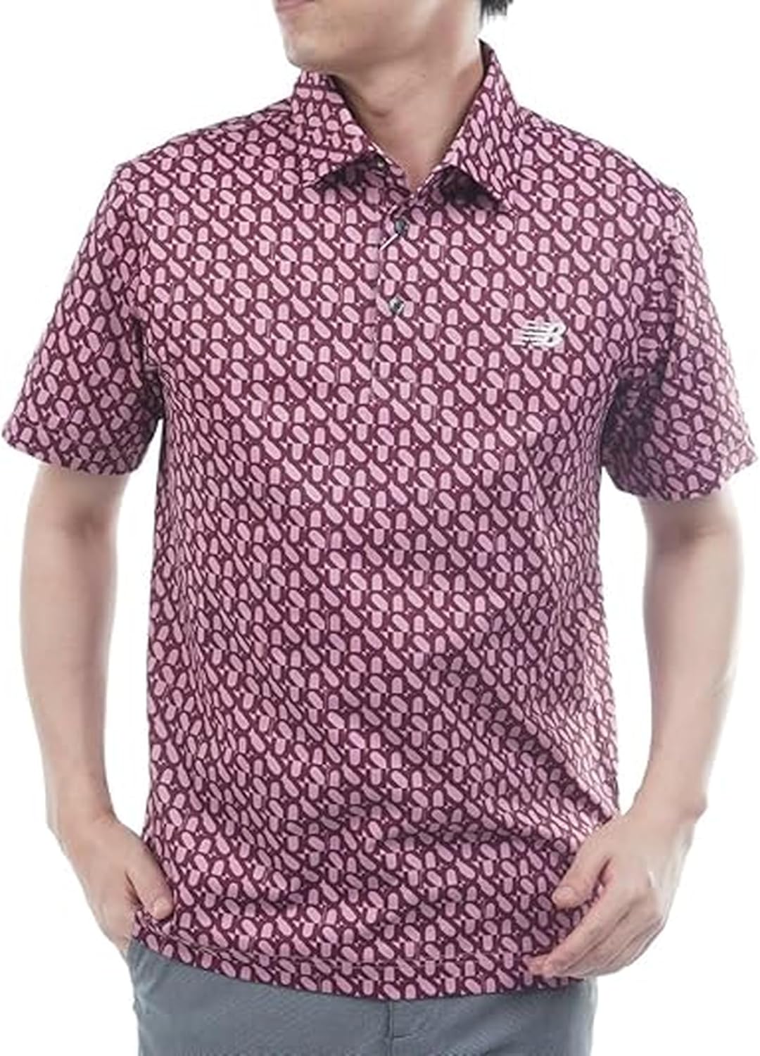 

Мужская поло-рубашка New Balance Golf 012-5268001 с коротким рукавом (впитывает пот, быстро сохнет, эластичная), розовый
