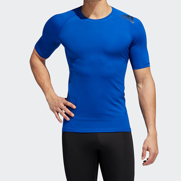 Футболка adidas Sports Training Round Neck Short Sleeve Blue, синий — фото 3