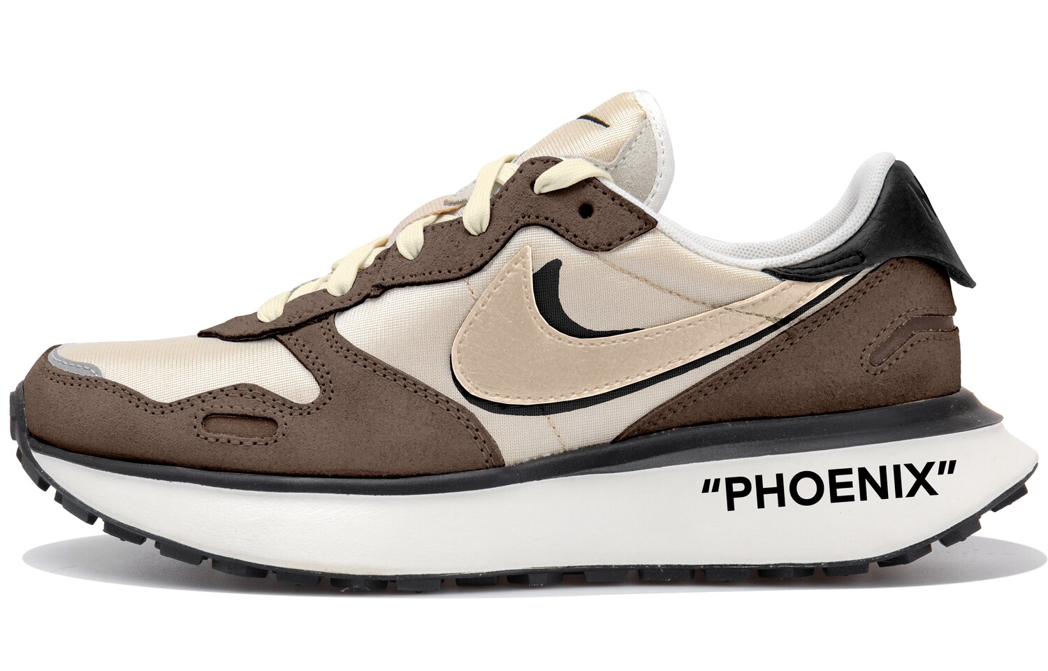 

Кроссовки Nike Phoenix Waffle Lifestyle Shoes Women's Low-top Brown/Cream/Dark Gum, коричневый