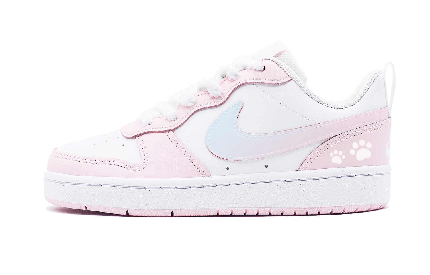 

Nike Кроссовки для скейтбординга Court Borough Fresh Cat Paw с противоскользящей подошвой, износостойкие, низкие, для детей, Pink, для подростков