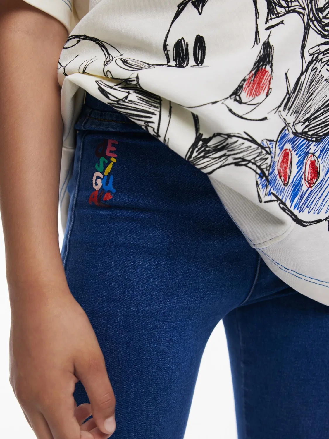 Расклешенные джинсы Desigual синего цвета — фото 4
