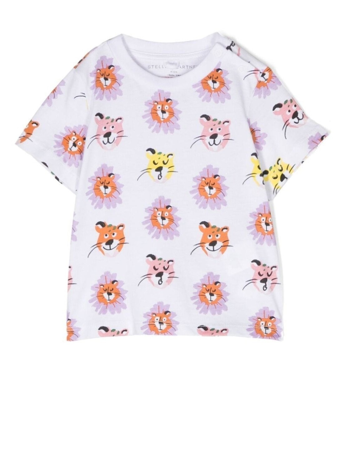 

Stella McCartney Kids футболка с анималистичным принтом, белый