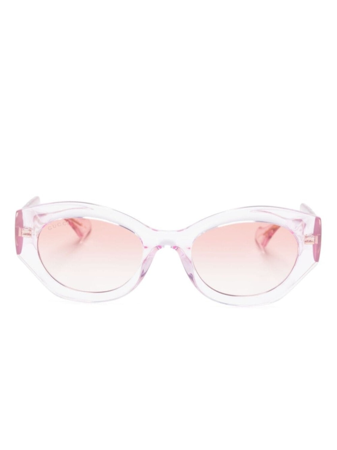 

Gucci солнцезащитные очки с логотипом Interlocking G, розовый