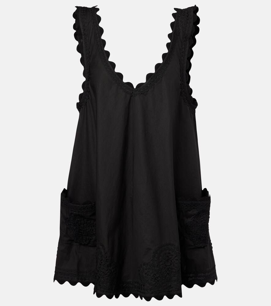 

Вышитое мини-платье из хлопкового поплина Juliet Dunn, Black