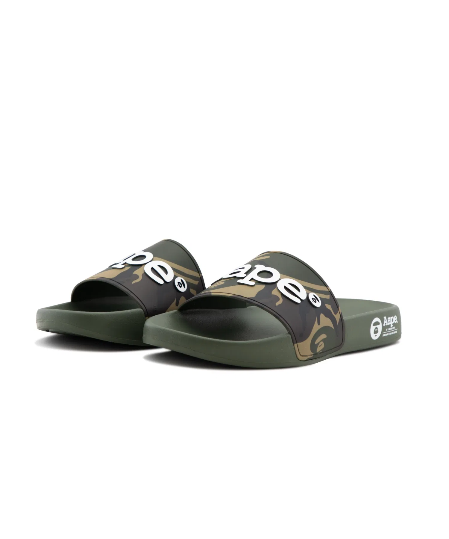 Унисекс сандалии AAPE BY A BATHING APE SLIDER зелёные