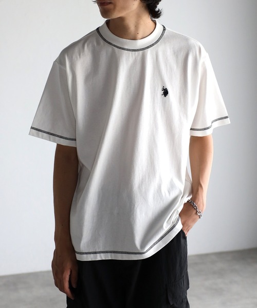 

U.S. POLO ASSN. Футболка оверсайз с вышитым логотипом, US POLO ASSN., белый