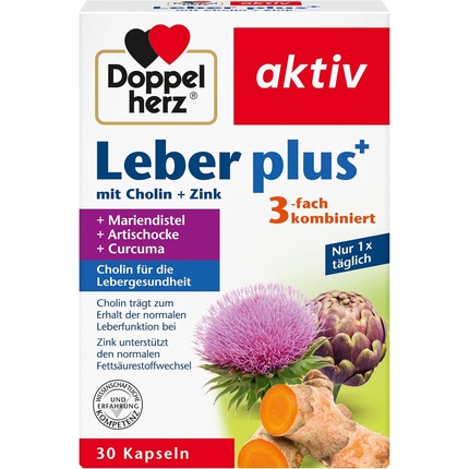 

Liver Plus с холином для нормальной функции печени и жирового обмена 30 капсул Doppelherz