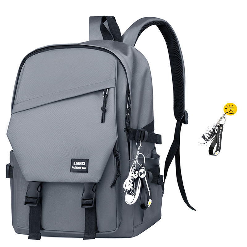 

LOUIS ROYALN Оксфордский рюкзак для ноутбука унисекс серо-черный, Gray with Charm