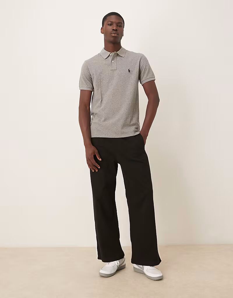 Polo Ralph Lauren Icon Logo Поло с короткими рукавами серого цвета — фото 4