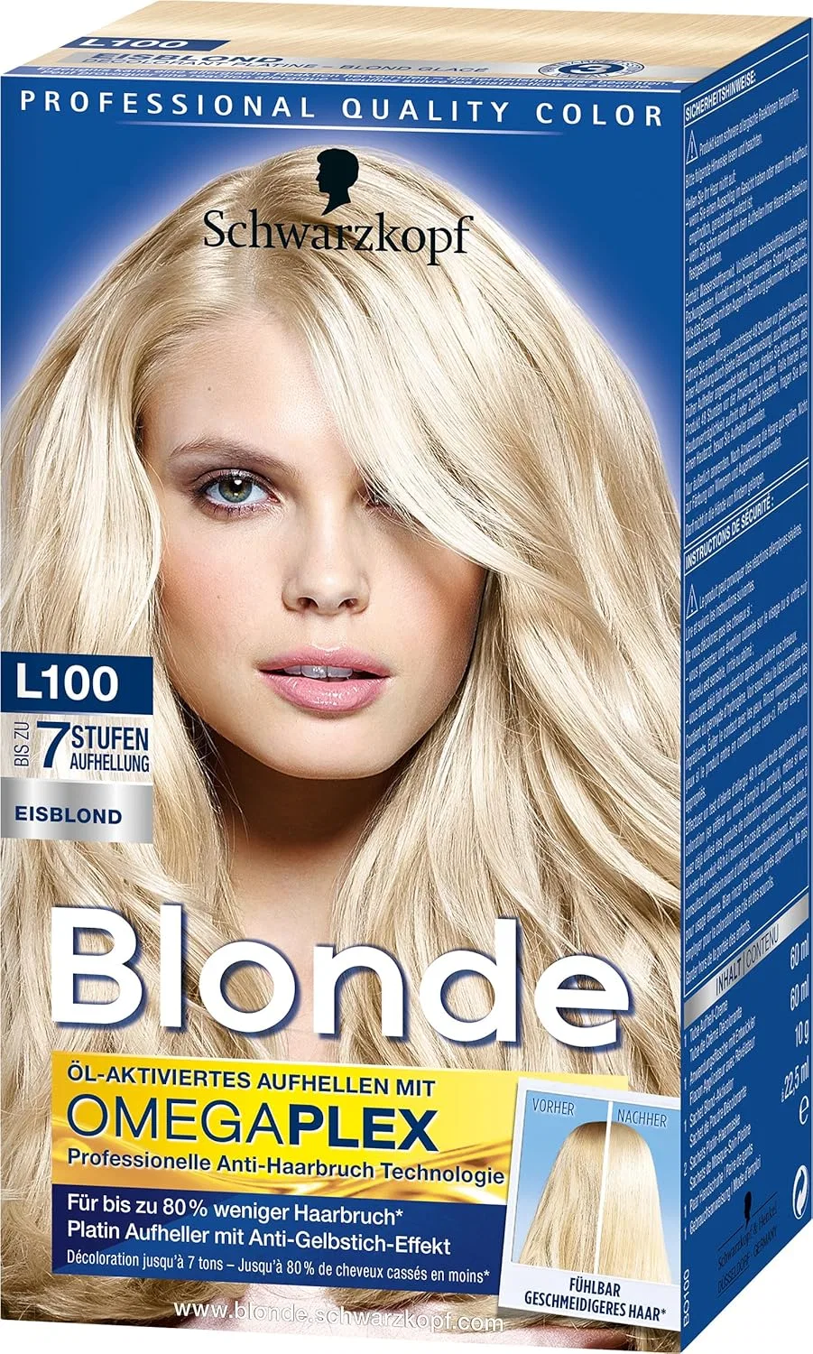 Осветлитель для волос Schwarzkopf Blonde L100 Platinum Brightener Ice Blonde (3 x 180 мл) Blonde, Ice Cream Blonde