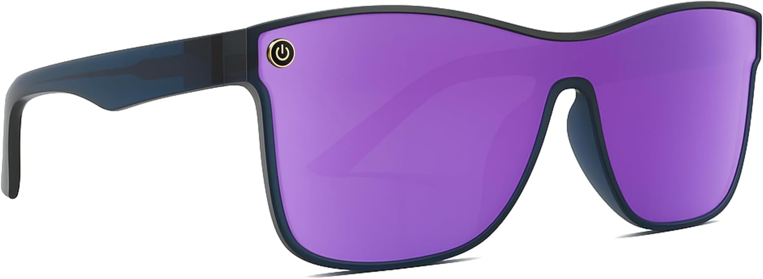 

Стильные солнцезащитные очки Funky Junque с зеркальными линзами для мужчин и женщин, светоотражающие, модные, незаменимые для пляжа, дизайнерские, с защитой от УФ-излучения, Purple