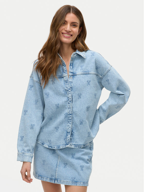 

Рубашка джинсовая большого размера Hayden 10326371 Vero Moda, синий