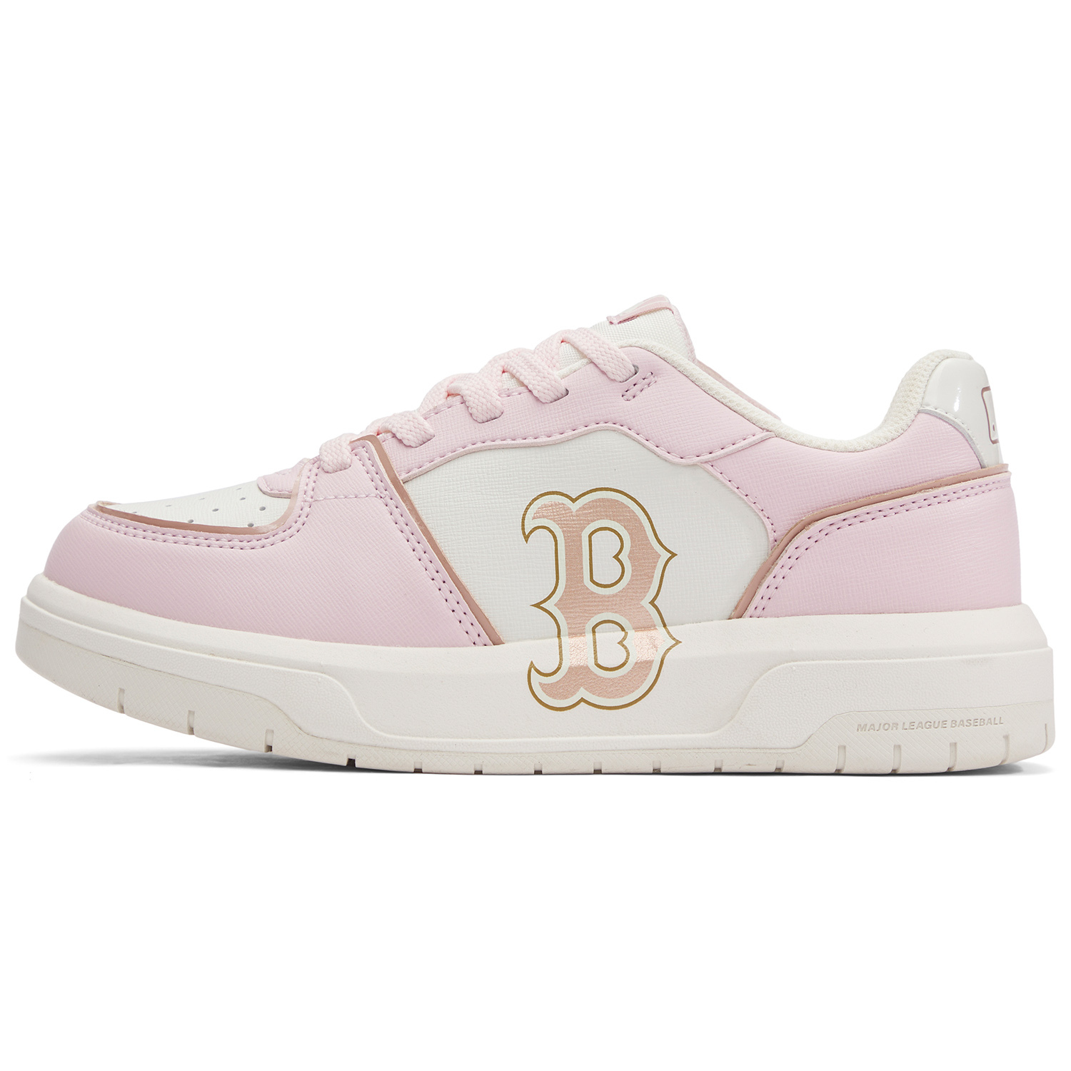 

MLB Бостон ред сокс противоскользящие и износостойкие легкие амортизирующие низкие детские повседневные кроссовки pink kids