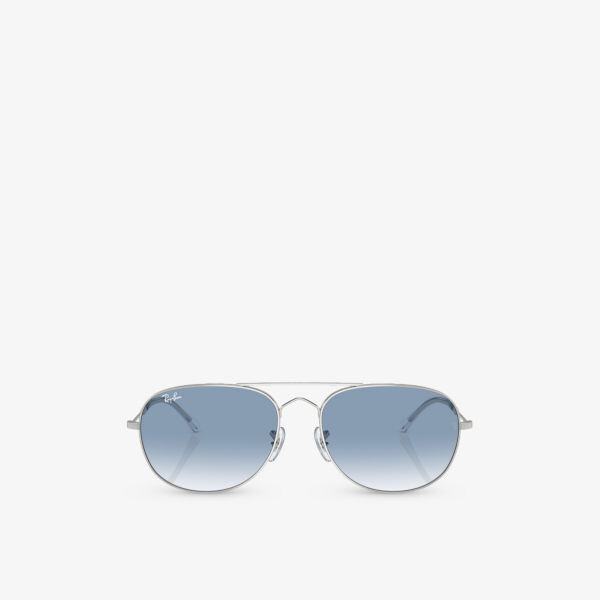 

Rb3735 солнцезащитные очки bain bridge в металлической оправе пилота Ray-Ban, серебряный
