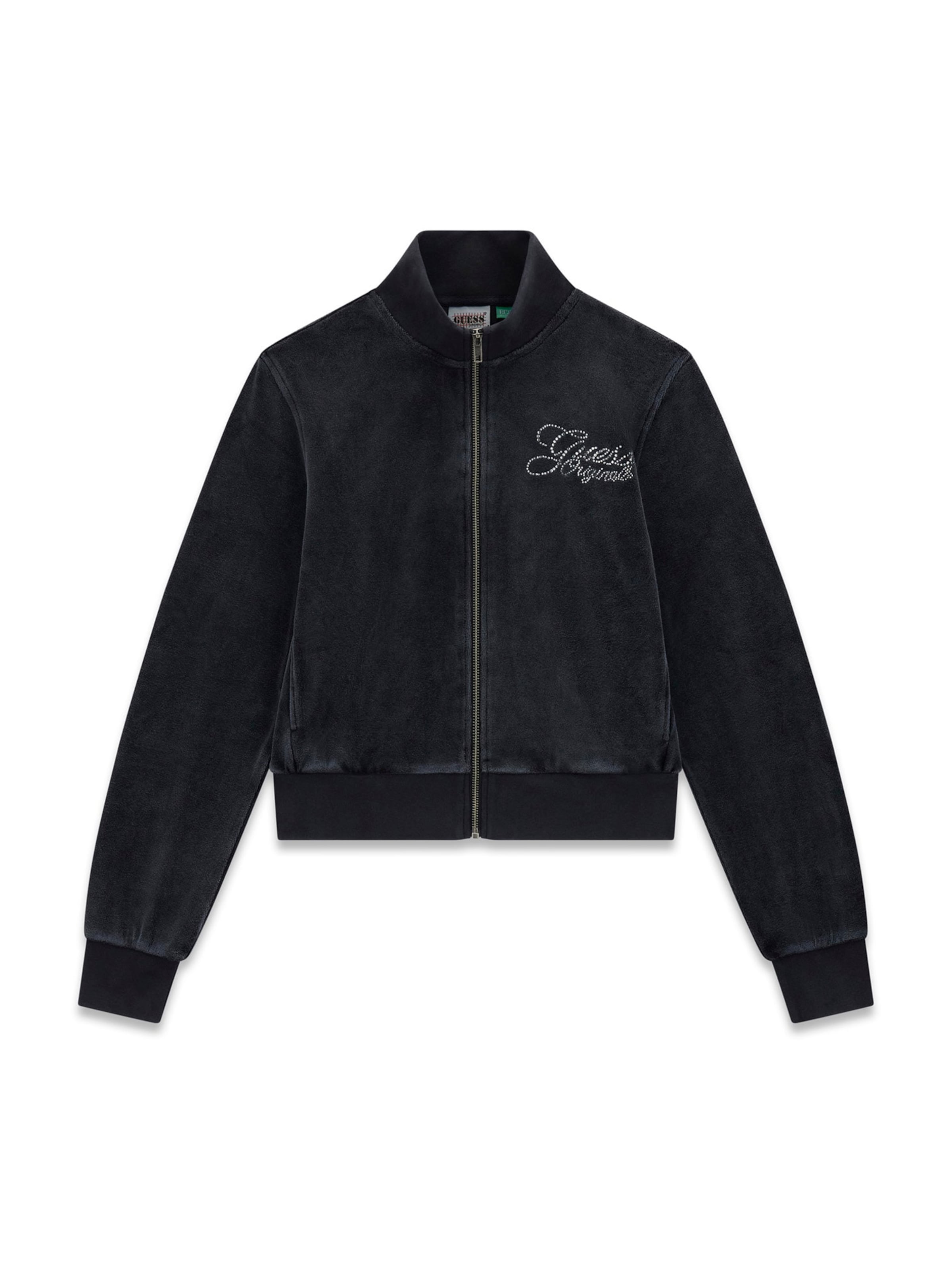 

GUESS Originals Худи на молнии в черном цвете, Черный, GUESS Originals Худи на молнии в черном цвете