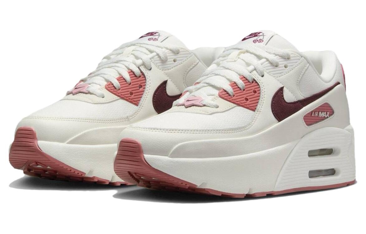 Nike Air Max 90 Lifestyle Обувь унисекс, White/Pink — фото 3