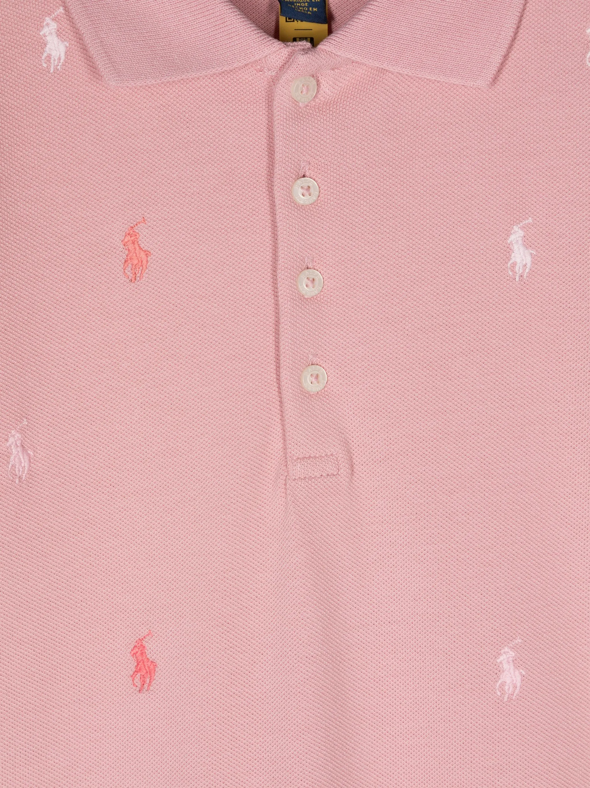 Платье Polo Pony Polo Ralph Lauren Kids, розовый — фото 3