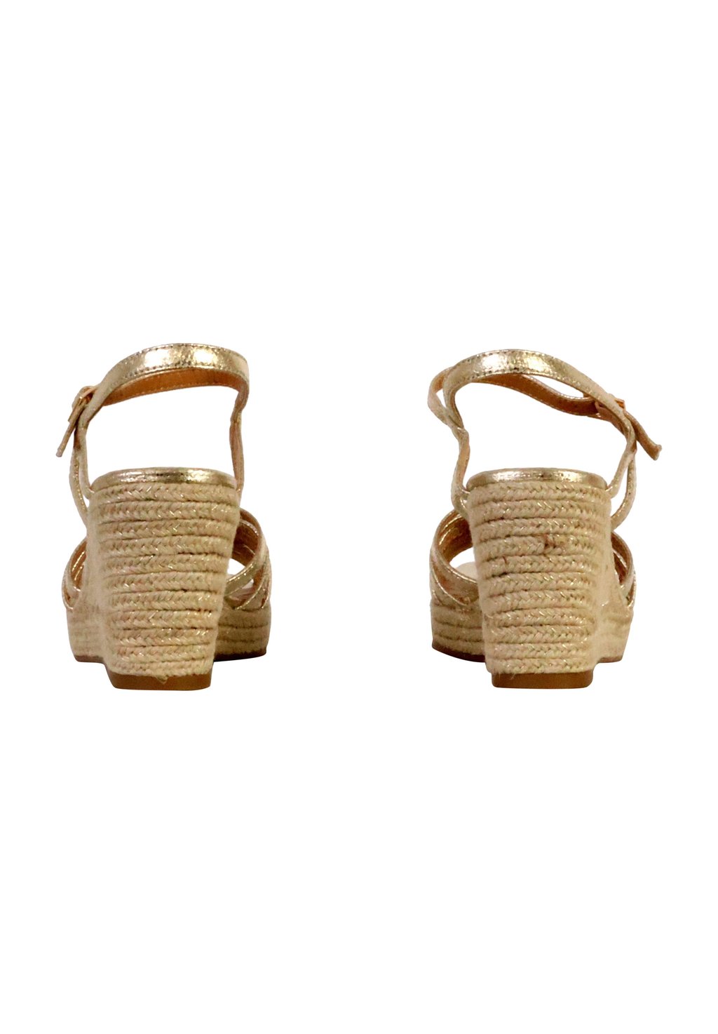 Босоножки на танкетке Platfm sandals Divine Factory, желтый — фото 3