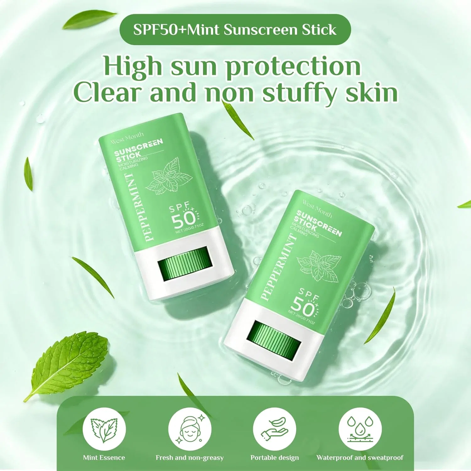 Увлажняющий солнцезащитный стик для чувствительной кожи SPF 50+ Taimeimao — фото 3