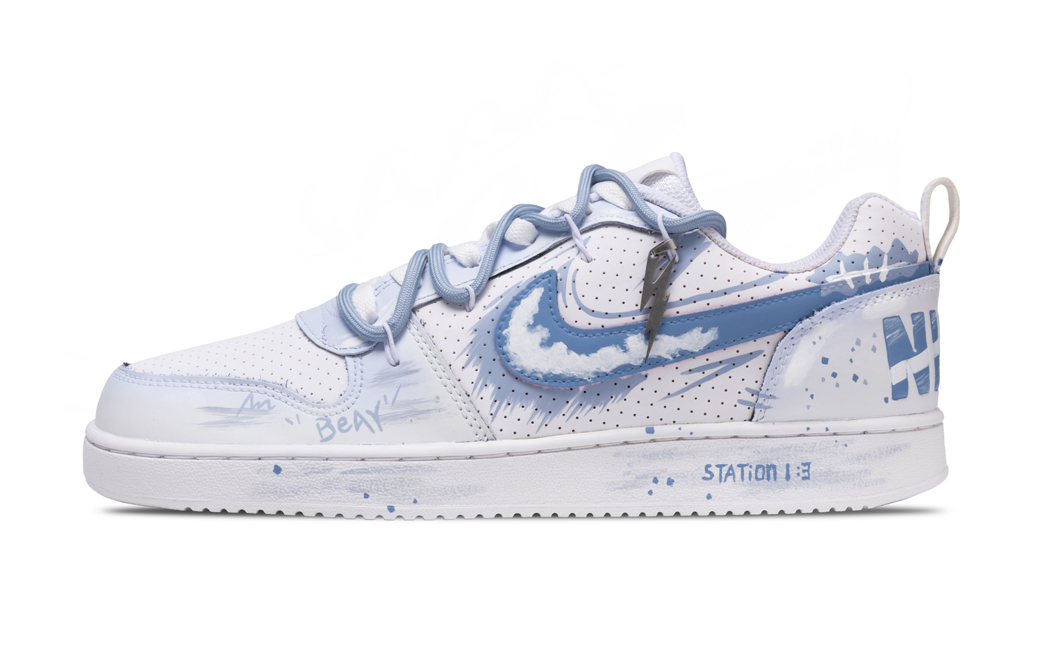 

Кроссовки для скейтбординга Court Borough Summer Holiday низкие мужские Nike, белый/синий