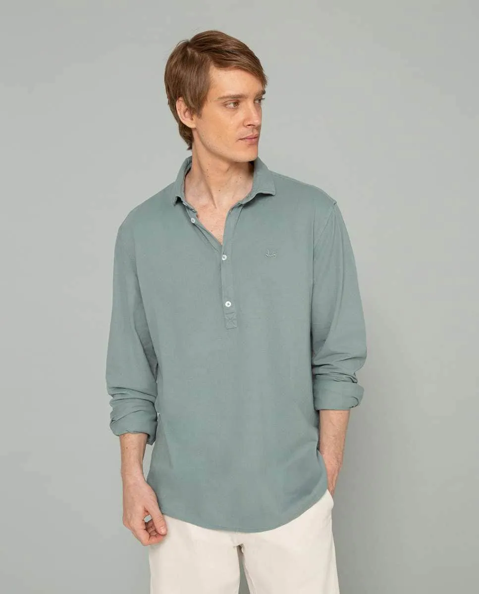 

Мужская рубашка классического кроя однотонная Scotta 1985, хаки