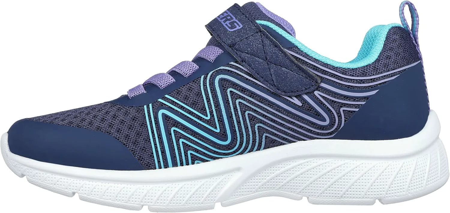 Детские кроссовки Skechers Microspec Plus-Swirl Sweet, темно-синий/мультиколор — фото 2