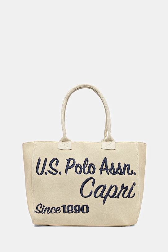 

Хлопковая сумка Pool U.S. Polo Assn., бежевый