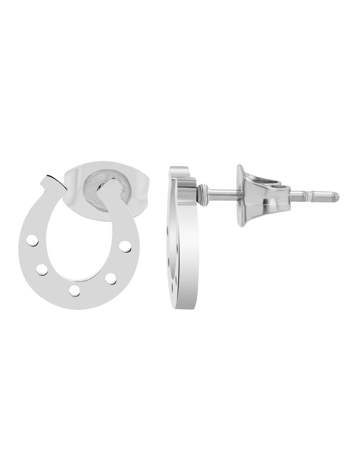 

Adeliás Женские серьги - Серьги-гвоздики из нержавеющей стали серебристого цвета